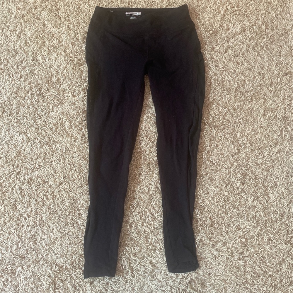 Forever 21 Black Mesh Leggings